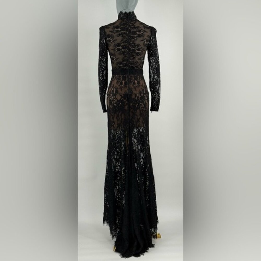 🆕 BRONX & BANCO 🧿 NWOT Eleanor Black Lace Cut Out Gown, Sz XS US 2 - Picture 9 of 16